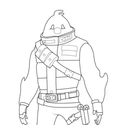 Snowman Fortnite Free Coloring Page for Kids