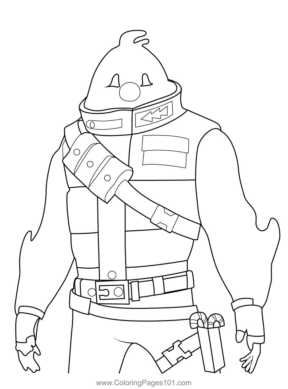 Snowman Fortnite Coloring Page for Kids - Free Fortnite Printable