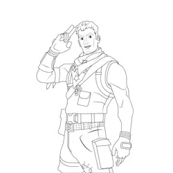 Star Spangled Trooper Fortnite Free Coloring Page for Kids