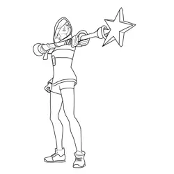 Star Wand Fortnite Free Coloring Page for Kids