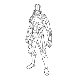 Vertex Outfit Fortnite Free Coloring Page for Kids