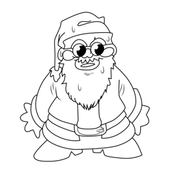 Mall Santa Friday Night Funkin Free Coloring Page for Kids