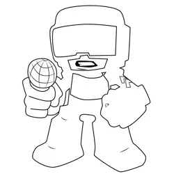 Tankman Friday Night Funkin Free Coloring Page for Kids