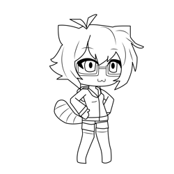 Bex Gacha Life Free Coloring Page for Kids