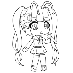 Nikki Nii Gacha Life Free Coloring Page for Kids
