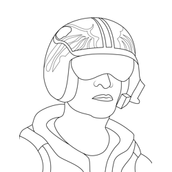 Daniel Cafaro Helicopter Pilot Jurassic Park The Game Free Coloring Page for Kids