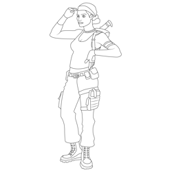 Nima Cruz Wear Fighter Suit Jurassic Park The Game Free Coloring Page for Kids