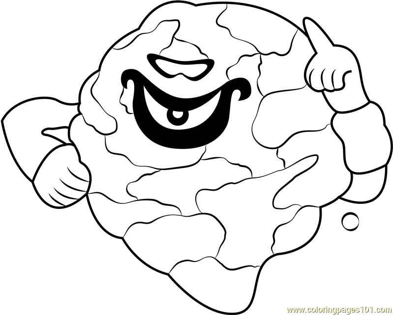 Dark Crafter Coloring Page for Kids - Free Kirby Printable Coloring