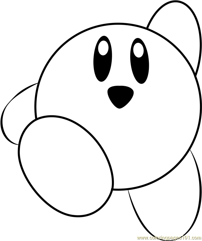 Kirby Coloring Page for Kids Free Kirby Printable Coloring Pages