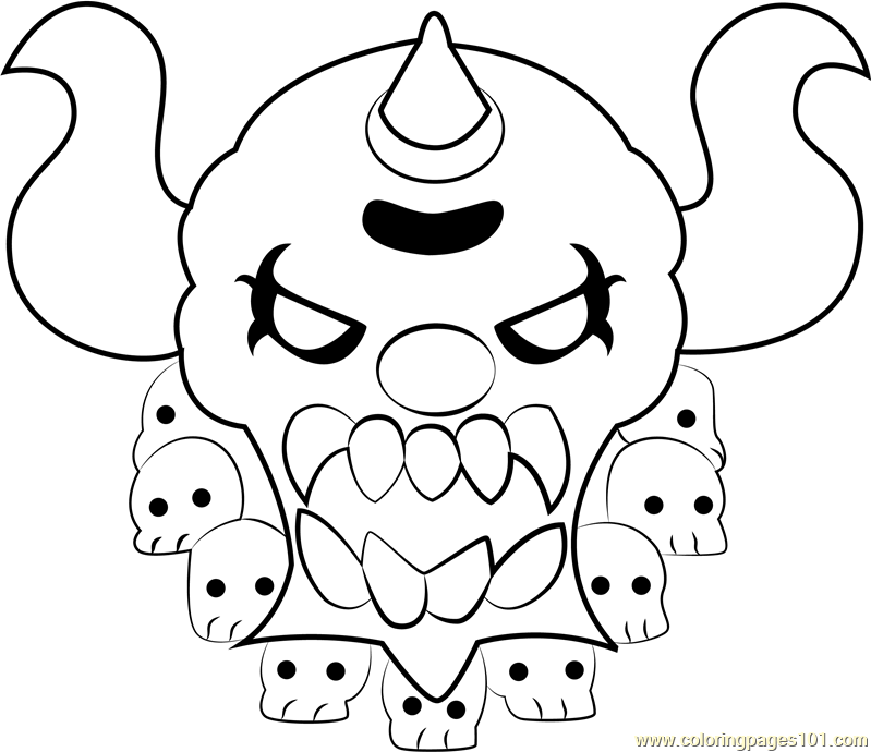 Necrodeus Coloring Page for Kids - Free Kirby Printable Coloring Pages