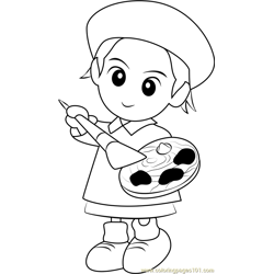 Adeleine Free Coloring Page for Kids