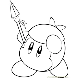 Bandana Waddle Dee Free Coloring Page for Kids