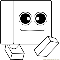 Blocky Free Coloring Page for Kids