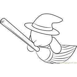 Broom Hatter Free Coloring Page for Kids