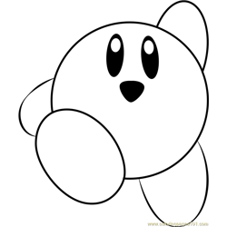Kirby Free Coloring Page for Kids