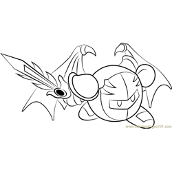 Meta Knight Free Coloring Page for Kids