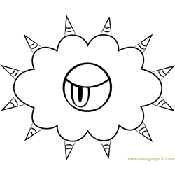 Space Kracko Free Coloring Page for Kids
