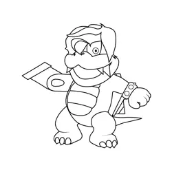 Bazyli Koopalings Free Coloring Page for Kids