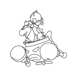 Bowser Jr Koopalings Free Coloring Page for Kids