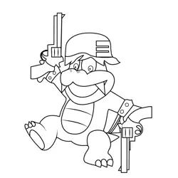 Death Koopalings Free Coloring Page for Kids