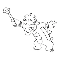Lago Koopalings Free Coloring Page for Kids
