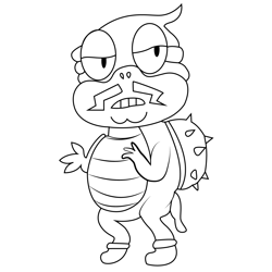 Poopbutt Koopalings Free Coloring Page for Kids