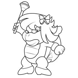 Princess Dolly Penny Koopalings Free Coloring Page for Kids