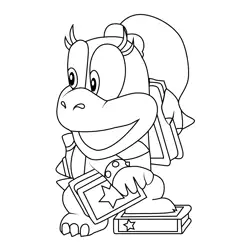 Princess Dragonia Koopalings Free Coloring Page for Kids