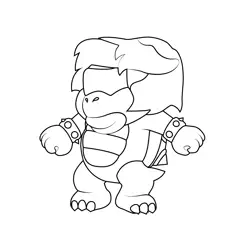 Princess Lady G Koopalings Free Coloring Page for Kids