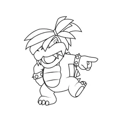 Risen Nonia Koopalings Free Coloring Page for Kids