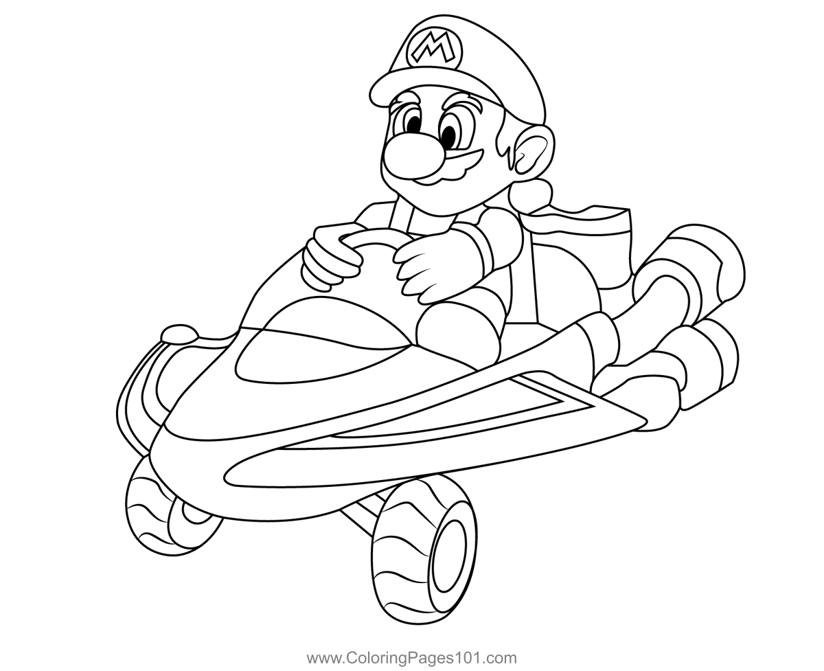 Blooper Diver Mario Kart Coloring - Blooper Diver Mario Kart 