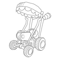 Booster Seat Mario Kart Free Coloring Page for Kids