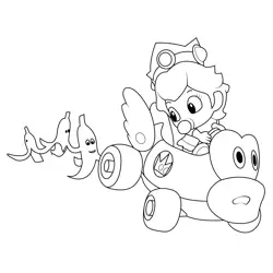 Cheep Charger Mario Kart Free Coloring Page for Kids