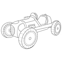 Classic Dragster Mario Kart Free Coloring Page for Kids
