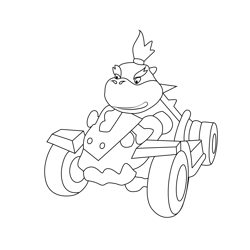 Dyno Buggy Mario Kart Free Coloring Page for Kids