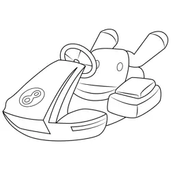 Gold Standard Mario Kart Free Coloring Page for Kids