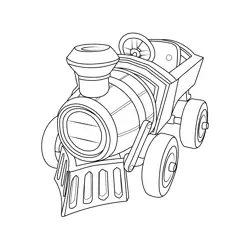 Gold Train Mario Kart Free Coloring Page for Kids
