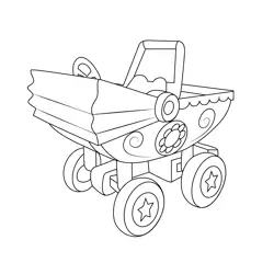 Goo Goo Buggy Mario Kart Free Coloring Page for Kids