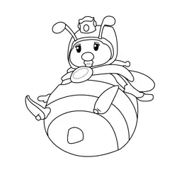 Honey Queen Mario Kart Free Coloring Page for Kids