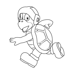 Ice Bro Mario Kart Free Coloring Page for Kids