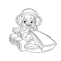 Inklings Game Mario Kart Free Coloring Page for Kids