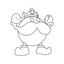 King Bob omb Mario Kart Free Coloring Page for Kids