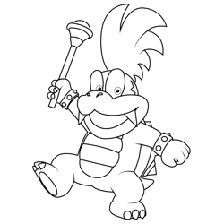Larry Koopa Mario Kart Free Coloring Page for Kids