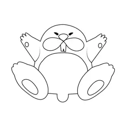 Monty Mole Mario Kart Free Coloring Page for Kids