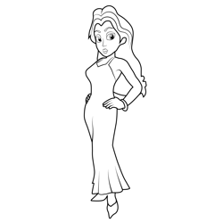 Pauline Mario Kart Free Coloring Page for Kids