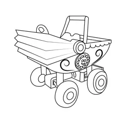 Rattle Buggy Mario Kart Free Coloring Page for Kids