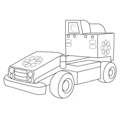 Rescue Wagon Mario Kart Free Coloring Page for Kids