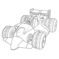 Sprinter Mario Kart Free Coloring Page for Kids