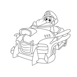 Ultra Leon Mario Kart Free Coloring Page for Kids