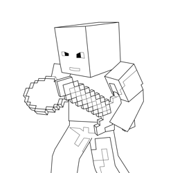 Enderman Minecraft Free Coloring Page for Kids